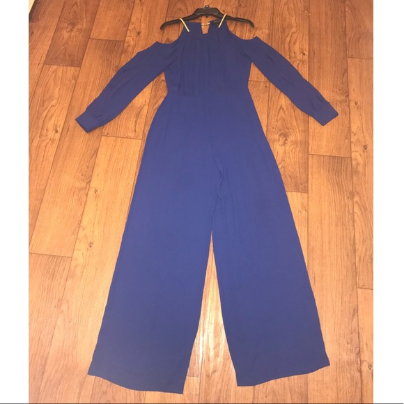 bcbg blue jumpsuit